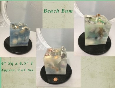 Beach Bum Sea Shell Candle